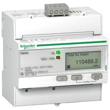 Digitális fogyasztásmérő,3F,áramv,MODBUS,MID