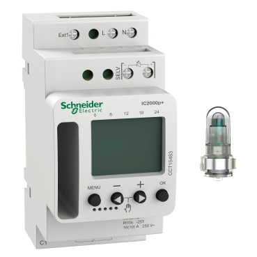 Interruptor crepuscular temporizado 230VCA 10A IP54 Schneider