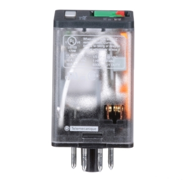 universal plug-in relay - Zelio RUM - 2 C/O - 120 V AC - 10 A - with LED