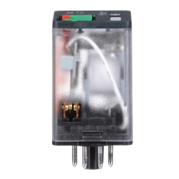 universal plug-in relay - Zelio RUM - 2 C/O - 120 V AC - 10 A - with LED