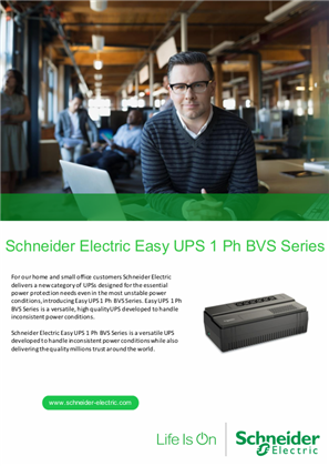 SE EASY UPS 1 PH BVS BROCHURE