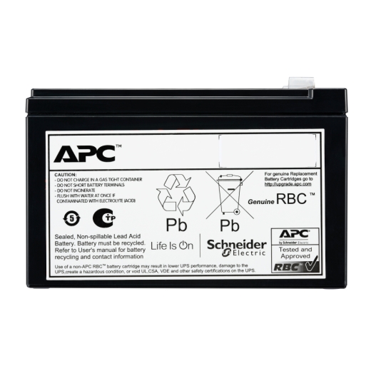 APC Replacement Battery Cartridge, VRLA, 9Ah, 72V DC, 2-year warranty