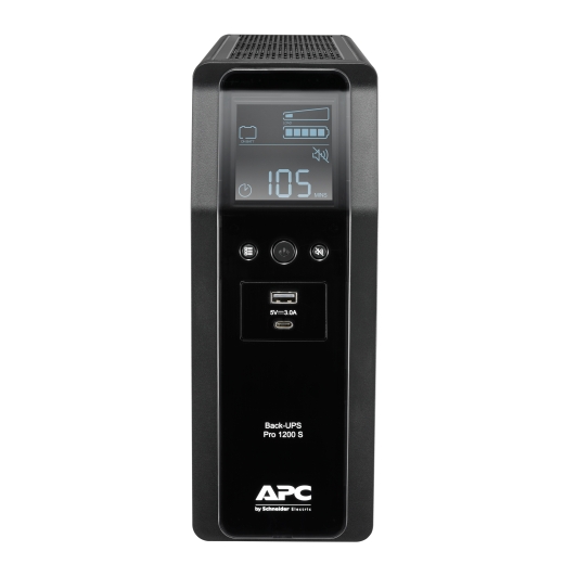 APC Back-UPS Pro, 1200VA/720W, Tower, 230V, 8x IEC C13 outlets