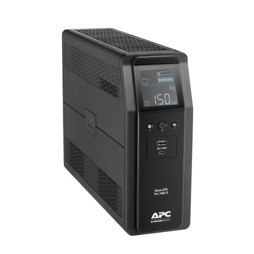 APC Back-UPS Pro 1600S, 1600VA, 230V, Sinewave, AVR, LCD, 8 IEC outlets (2 surge)
