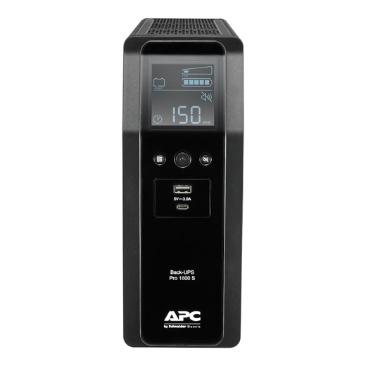 APC Back-UPS Pro 1600S, 1600VA, 230V, Sinewave, AVR, LCD, 8 IEC outlets (2 surge)