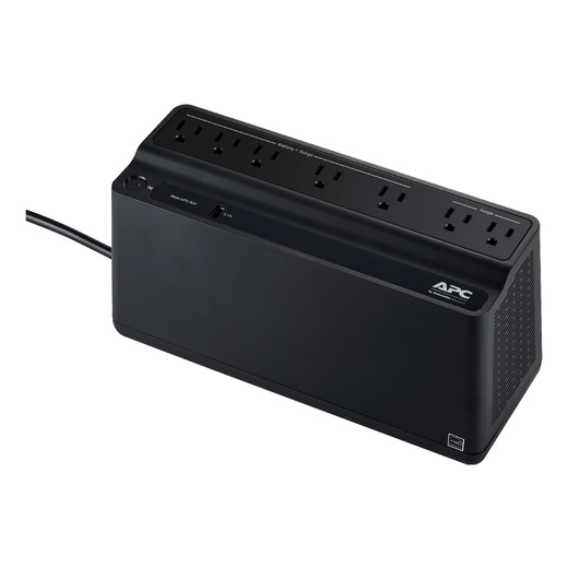 APC Back-UPS 650VA, 120V,1 USB charging port, Retail Front Left