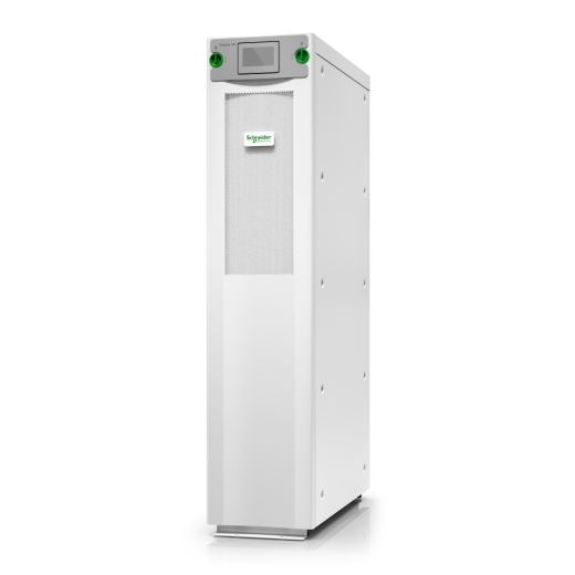 Galaxy VS UPS 10kW 400V, 1 internal 7Ah smart modular battery string, expandable to 2, Start-up 5x8 Front Left