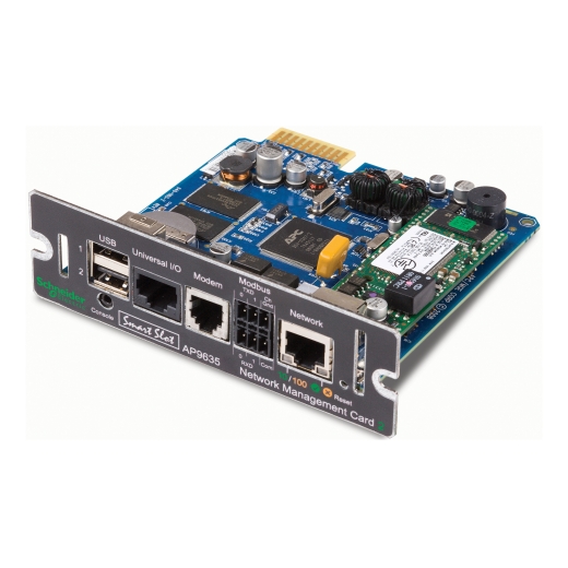 UPS Network Management Card 2 w/ Environmental Monitoring, Out of Band Access and Modbus Front Left