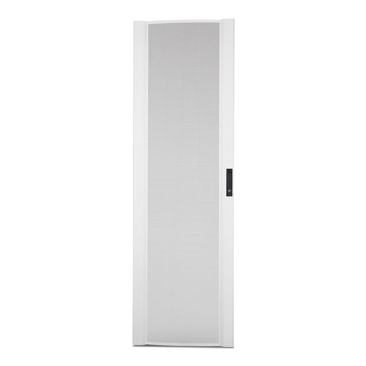 NetShelter SX, 48 HE, 600 mm breit, gewölbte perforierte Tür, grau Vorderseite links