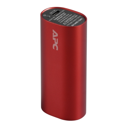 APC Mobile Power Pack, 3000mAh Li-ion cylinder, Red ( EMEA/CIS/MEA) Front Left