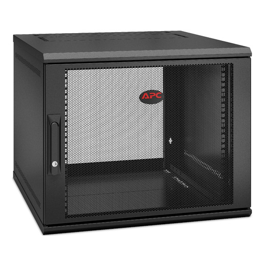 APC NetShelter 9U Wallmount Rack Enclosure Cabinet Single Hinged Server Depth