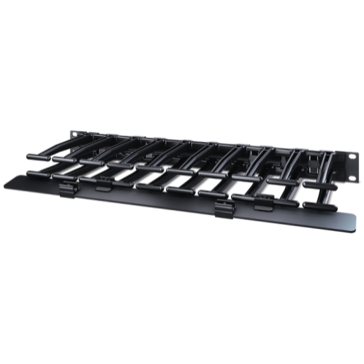 APC NetShelter Cable Management, Horizontal Cable Manager, 1U, Single Side with Cover, Black, 482.6 x 44.45 x 165.1 mm