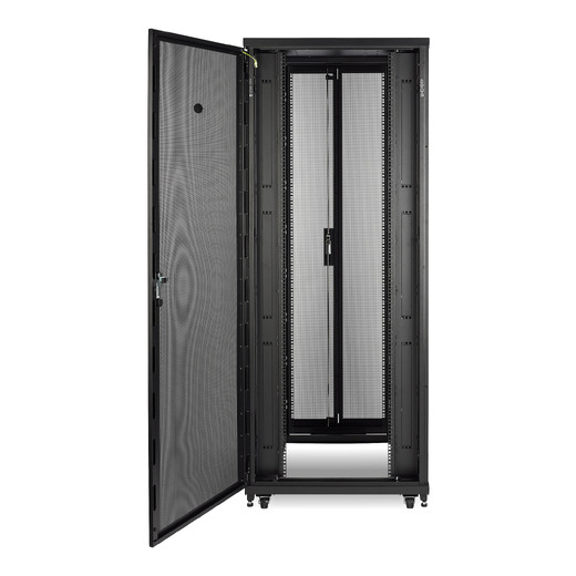 APC NetShelter SV, Server Rack Enclosure, 42U, Black, 2057H x 800W x 1060D mm with Roof, Castors, Feet, 4 Brackets, Bottom and Side Panels
