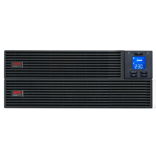 APC Easy UPS On-Line, 6kVA/6kW, Rackmount 4U, 230V, Hard wire 3-wire(1P+N+E) outlet, Intelligent Card Slot, LCD, W/ rail kit Front Straight