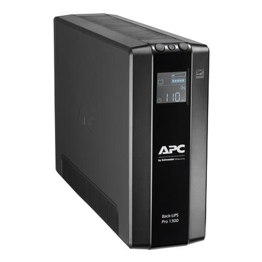 Back-UPS Pro de APC, 1300 VA, 230 V, AVR, LCD, 8 salidas IEC (2 sobretensiones) Delantero derecho