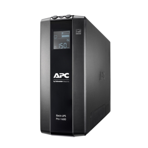 APC Back-UPS Pro 1600VA, 8 Outlets, AVR, LCD Interface Front Left