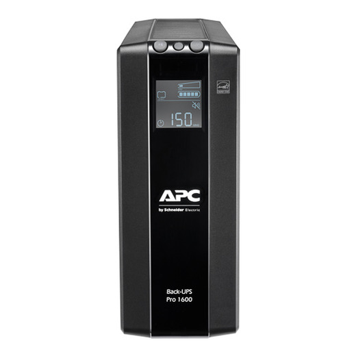 Back-UPS Pro de APC, 1600 VA, 8 salidas, AVR, interfaz LCD frontal recto