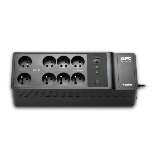 APC Back-UPS 850VA, 230V, USB Type-C and A charging ports, 8 Schuko CEE 7 outlets (2 surge)