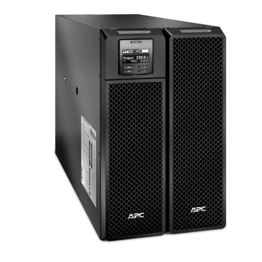 APC Smart-UPS On-Line, 8kVA/8kW, Tower, 230V/400V, 6x C13+4x C19 IEC outlets, Network Card+SmartSlot, Extended runtime, W/O rail kit Front Left