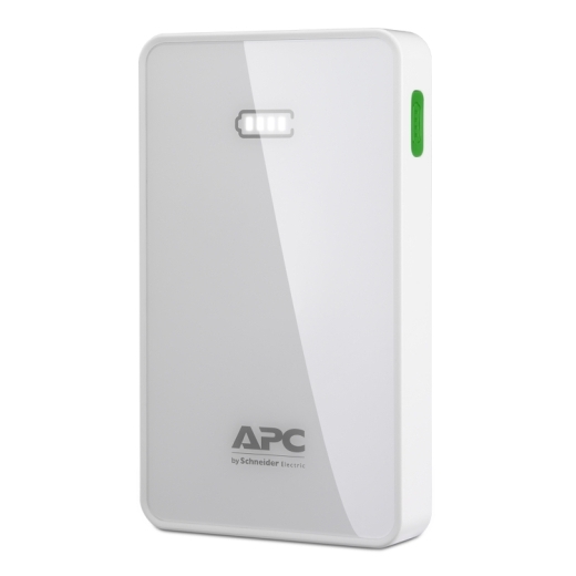 APC Mobile Power Pack, 5000mAh Li-polymer, White ( EMEA/CIS/MEA) Front Left