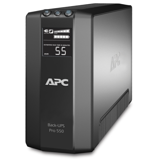 APC Power-Saving Back-UPS Pro 550, 550VA, LCD Front Left