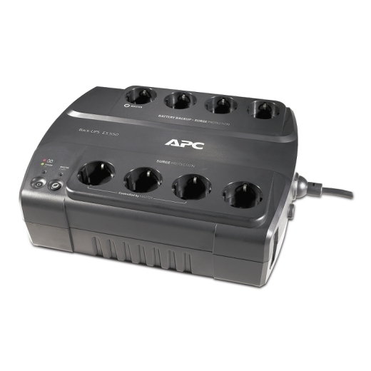 Stromsparende APC-Back-UPS ES 8 Ausgang 550 VA, 230 V, CEE 7/7, Batterie 12V, 7.0Ah Vorderseite links
