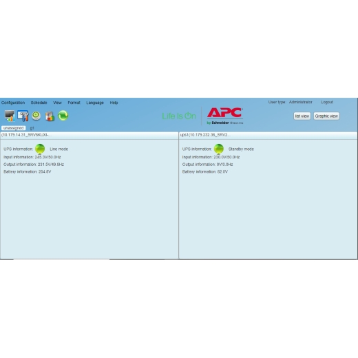 APC Easy UPS On-Line UPS Monitoring Software (Windows only) Front Left