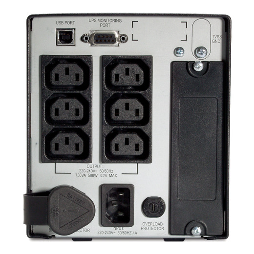 APC Smart-UPS 750VA USB & Serial 230V Back