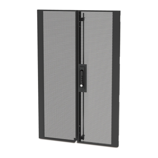 NetShelter SX Colocation 20U 600mm Wide Perforated Split Doors Black Front Left
