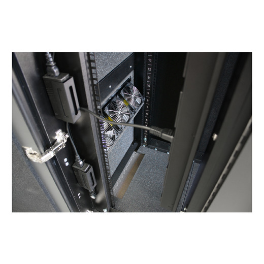 APC NetShelter CX, 24U, Soundproof Server Rack Enclosure, 100V to 120V, Grey and Oak, 1275H x 750W x 1130D mm