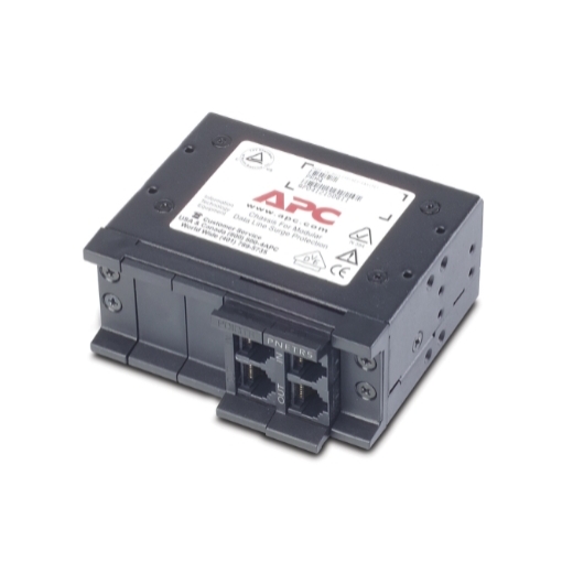 APC 4 position chassis for replaceable data line surge protection modules, 1U Front Left
