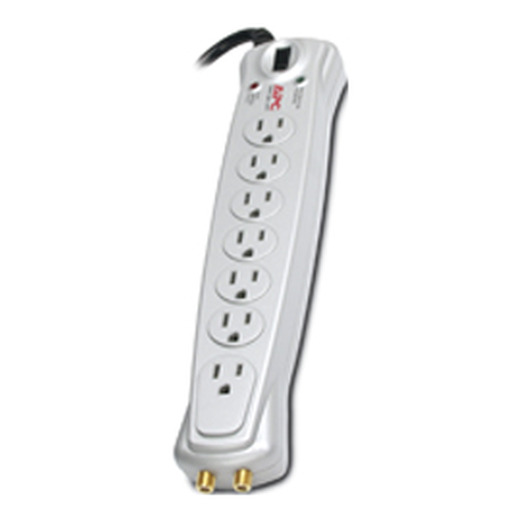 APC Audio/Video Surge Protector, 7 outlet, with coax protection, 120V, Latin America Front Left
