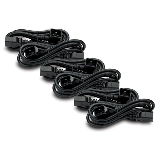 Power Cord Kit (6 ea), C19 to C20 (90 degree), 0.6m Front Left