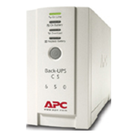 APC Back-UPS, 650VA/400W, Tower, 230V, 4x IEC C13 Outlets , User Replaceable Battery Front Left