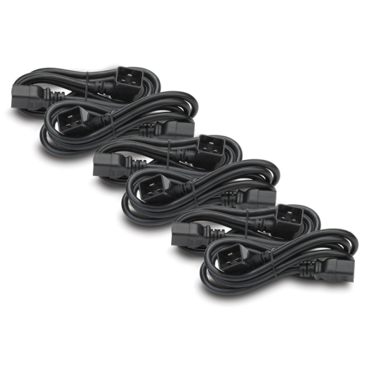 Power Cord Kit (6 ea), C19 to C20 (90 degree), 1.2m Front Left