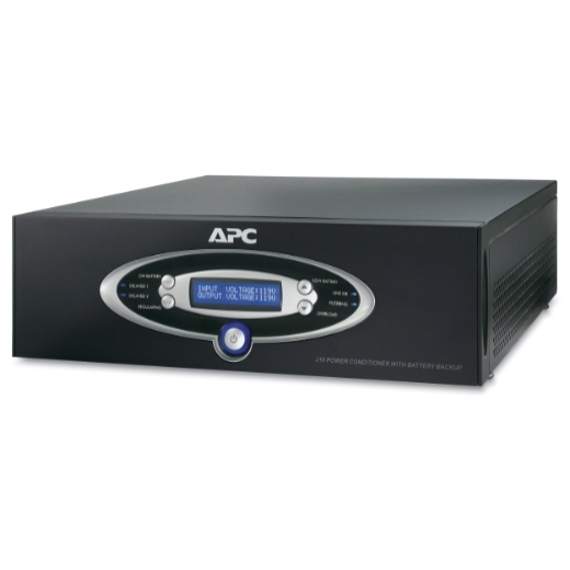 APC AV Black J Type 1.5kVA Power Conditioner with Battery Backup 120V Retail Front Left