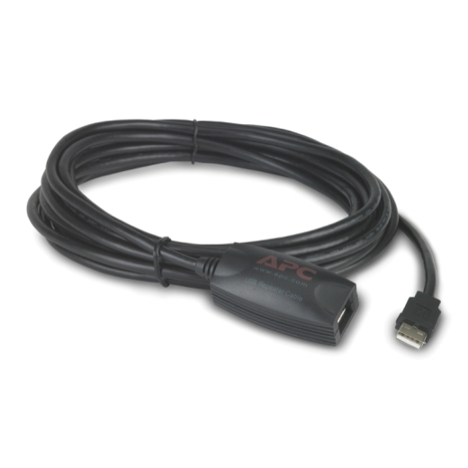 NetBotz USB Latching Repeater Cable, Plenum - 5m Front Left