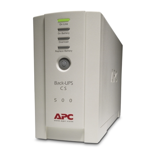 APC Back-UPS 500, 230V, IEC320, without auto shutdown software Front Left