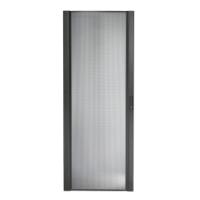 Děrované, zaoblené dveře NetShelter SX 48U šířky 750 mm, černé