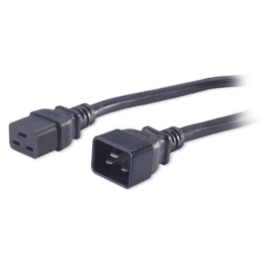 Power Cord, C19 to C20, 2.0m Front Left
