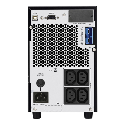 dække over roterende Stjerne APC Easy UPS On-Line, 2000VA/1600W, Tower, 230V, 4x IEC C13 outlets,  Intelligent Card Slot, LCD, Extended runtime - APC Denmark