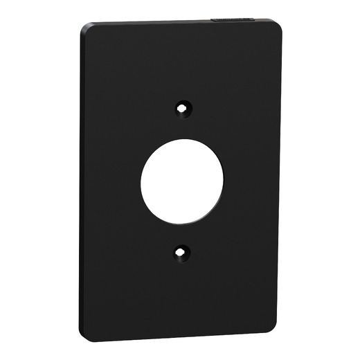 Cover frame, X Series, for socket-outlet, 1 gang, screw fixed, mid sized, black, matte finish