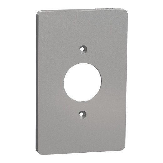 Cover frame, X Series, for socket-outlet, 1 gang, screw fixed, mid sized, gray, matte finish
